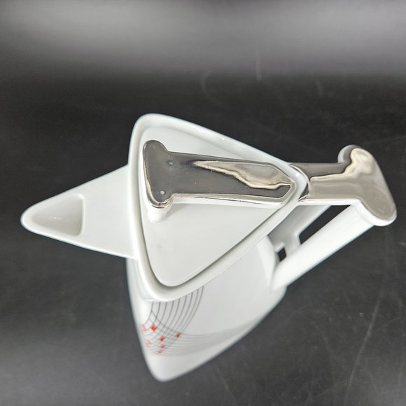 Vintage Atelier JM Lasov Delta Pyramid Czech Tea Coffee Pot Jug Carafe Lid 7.50" - Picture 4 of 15